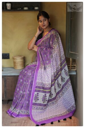 Chandramallika | Screen Printed Sharee