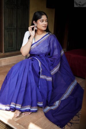 Ponchoma | Block Printed Sharee